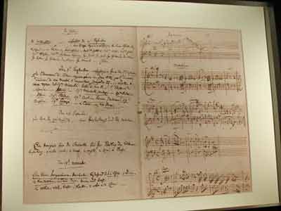 Partition de piano dans la maison de Mozart à Vienne (Autriche)