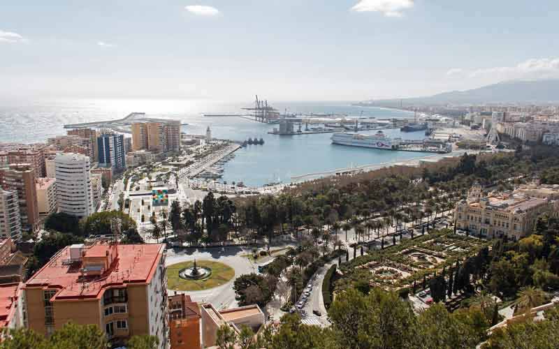 Port de Malaga vu du ciel