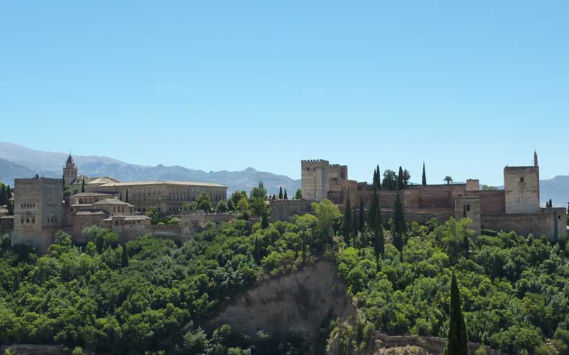 Vue extérieure de l'Alhambra, Grenade