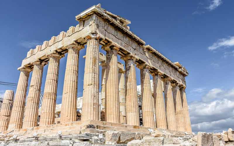 Parthénon, temple grec situé sur l'Acropole d'Athènes