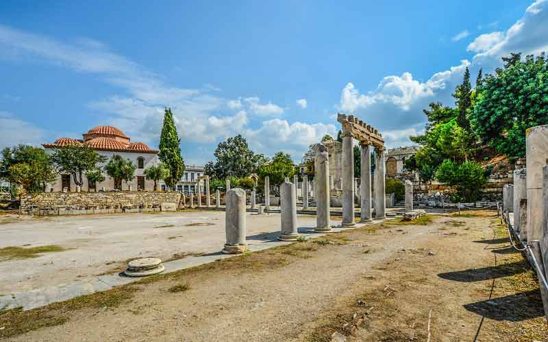 Agora romaine, ancienne place publique d'Athènes dans la Grèce antique