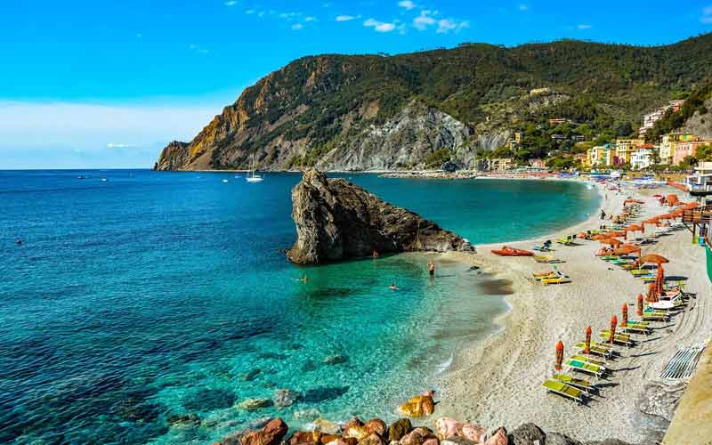 Plage de Monterosso al Mare, province de La Spezia