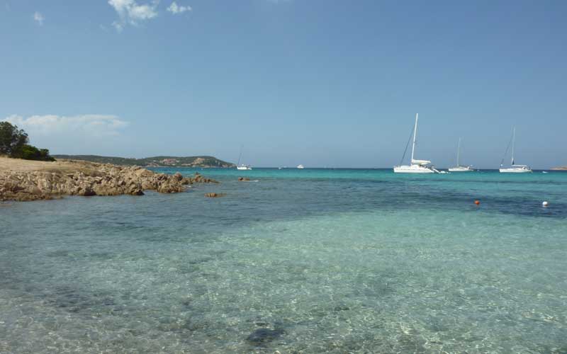 Baignade sur la plage du Principe (Sardaigne)