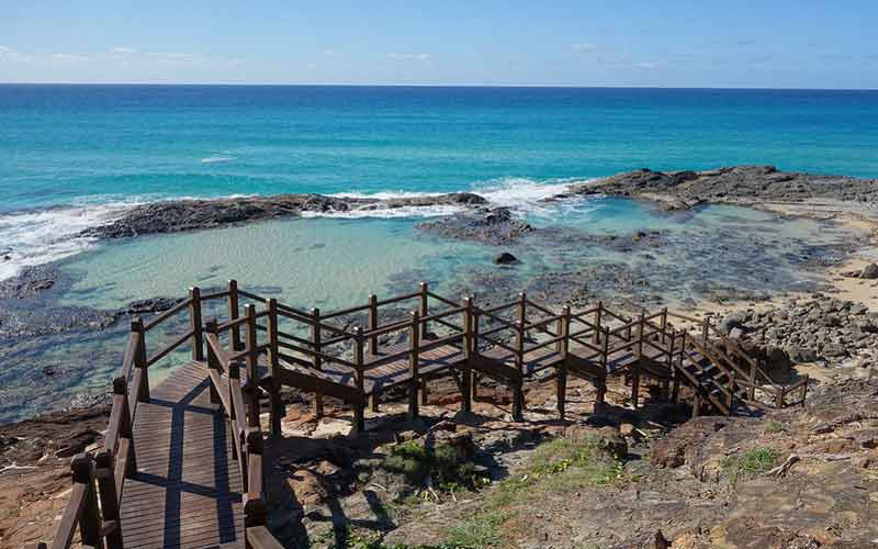 Champagne pools, piscines naturelles sur Fraser Island