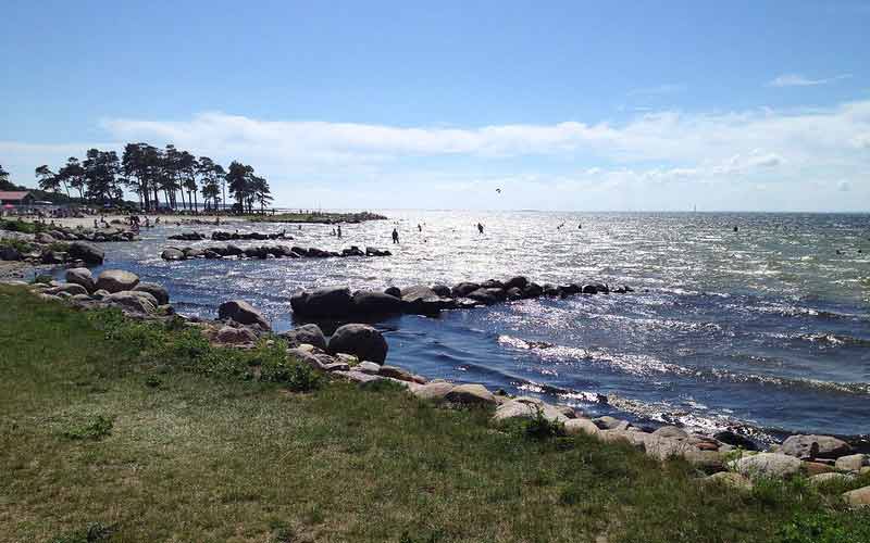 Plage de Färjestaden sur l'île d'Öland