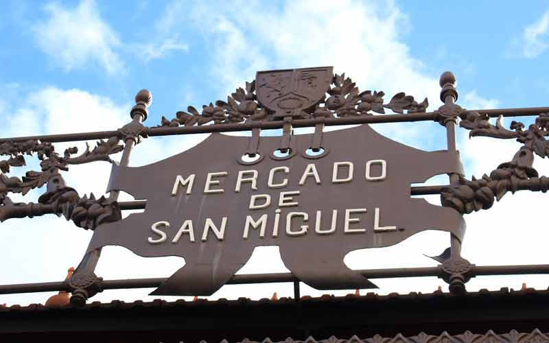 Pancarte marché de San Miguel