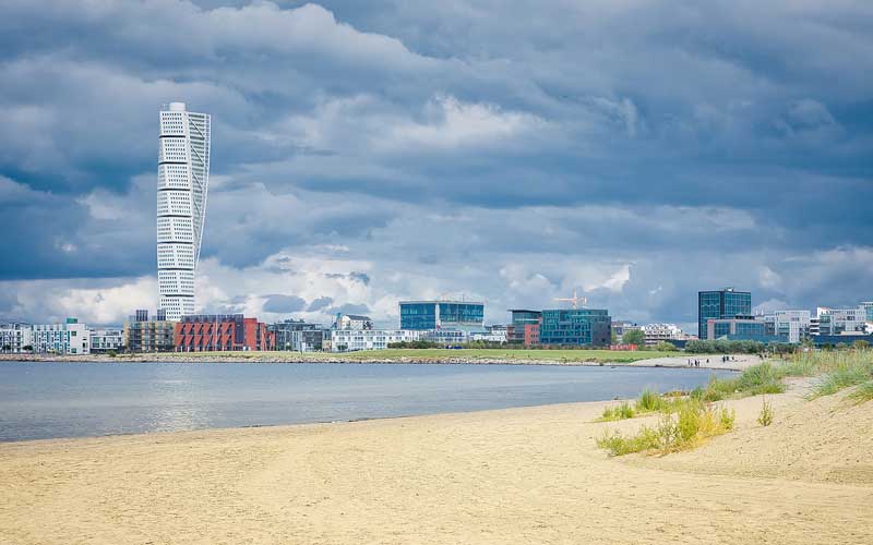 Panorama sur Västra Hamnen et la Turning Torso