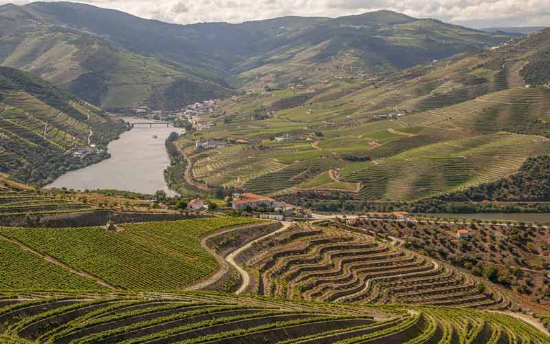 Région du Haut Douro vue du ciel