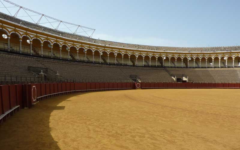 Arènes de la Real Maestranza de Séville vues de l'intérieur