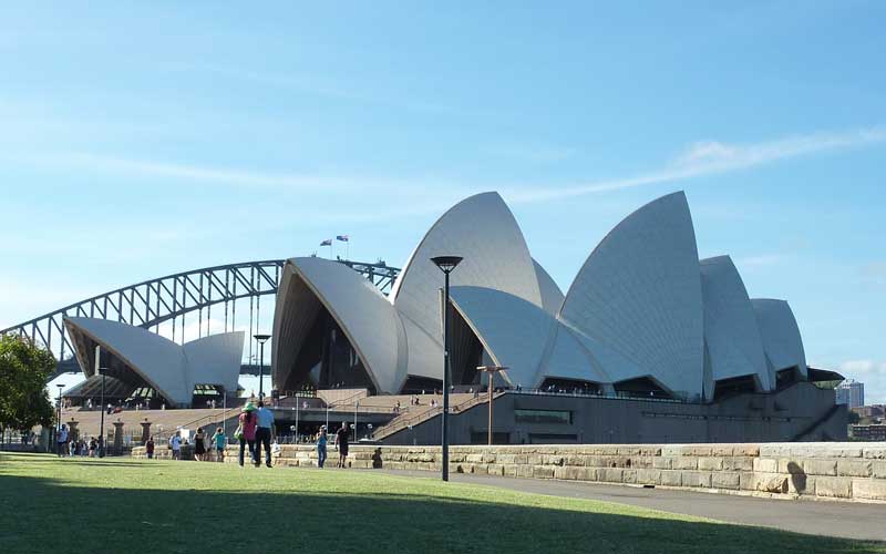Opéra de Sydney vu depuis les Royal Botanic Gardens