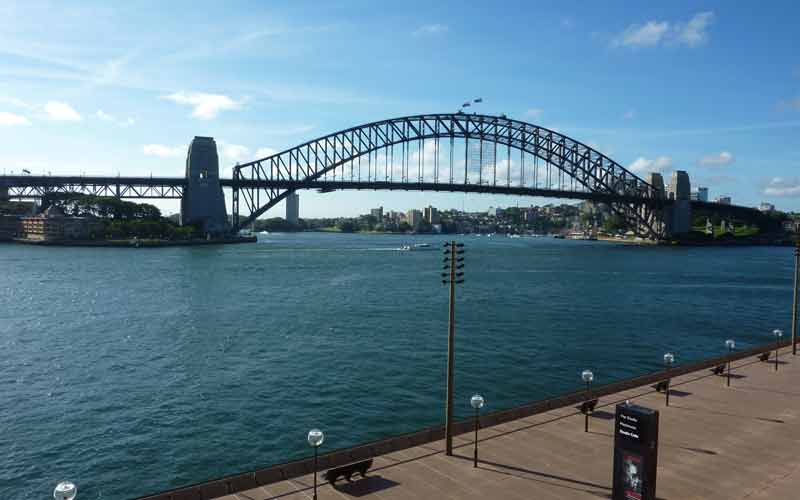 Vue sur le Harbour Bridge depuis l'opéra de Sydney