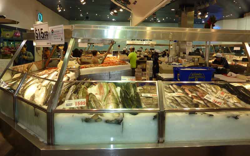 Etals de poissons au Sydney Fish Market